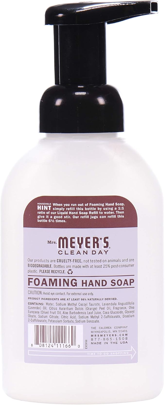 Mrs. MEYER'S Clean Day Foaming Hand Soap, Lavender Scent, 10 Fl oz (Pack of 2)
