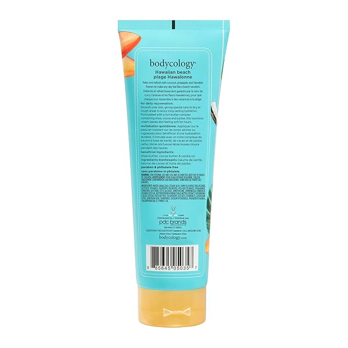 Bodycology Shea Butter Body Cream, Hawaiian Beach, 8 oz