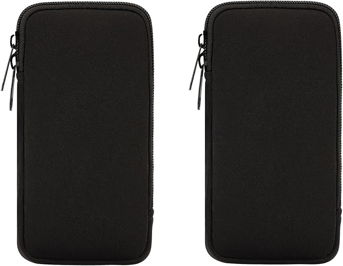 Tampon Storage Bag, Neoprene Tampon Organizer Case with Zipper Small Pouch for Feminine Products Portable Period Bags for Women,Ladies (Black, 2pcs)