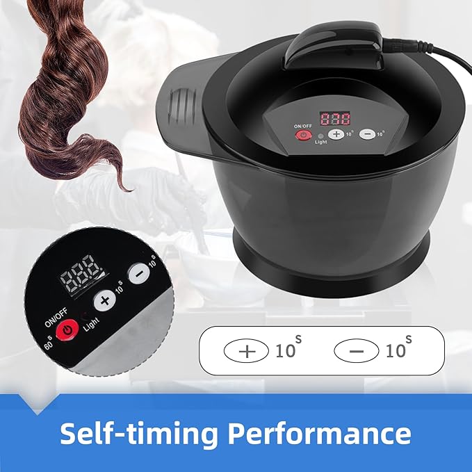 ZJchao Hair Dye Bowl, Electric Hair Color Mixing Bowl, Hair Salon Coloring Bowl, Automatic Barber Hair Dyeing Kit DIY Tools, USB Rechargeable Hair Dye DIY Blender, for Hair Salon Home Use