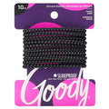 Goody Nonslip Womens Elastic Hair Tie Black - 4MM for Medium Hair- Ouchless Pain-Free Hair Accessories for Women Perfect for Long Lasting Braids, Ponytails and More, 10 Count (Pack of 1)