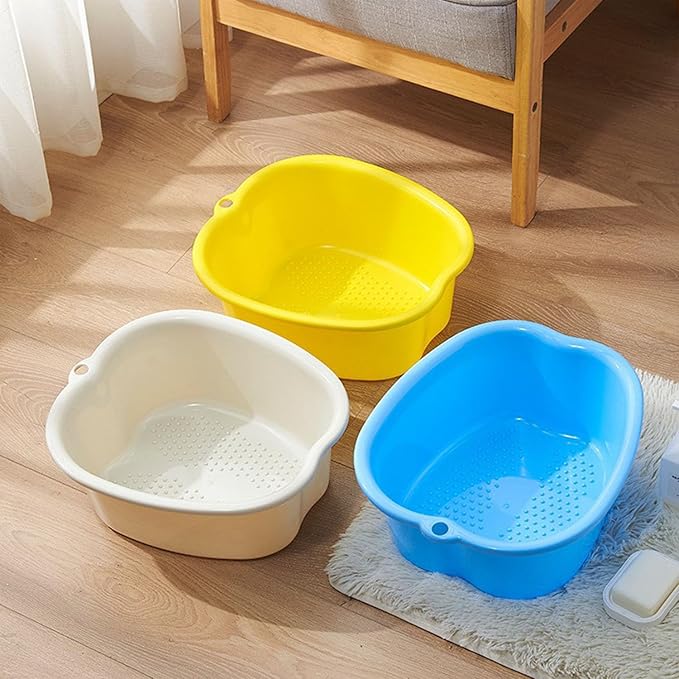 AXLOFO® Foot Soaking Tub Large Size Foot Basin, Feet Soaking Tub with Massage Acupoint, Pedicure Feet Soak Basin Plastic Bucket for Women and Men (Blue)