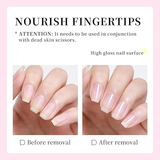 Nail Cuticle Remover Liquid Pen 2PCS – Gentle Plant-Based Formula, No Nip No Cut, Easy Push-Out Design for Home & Salon Nail Cuticle Care