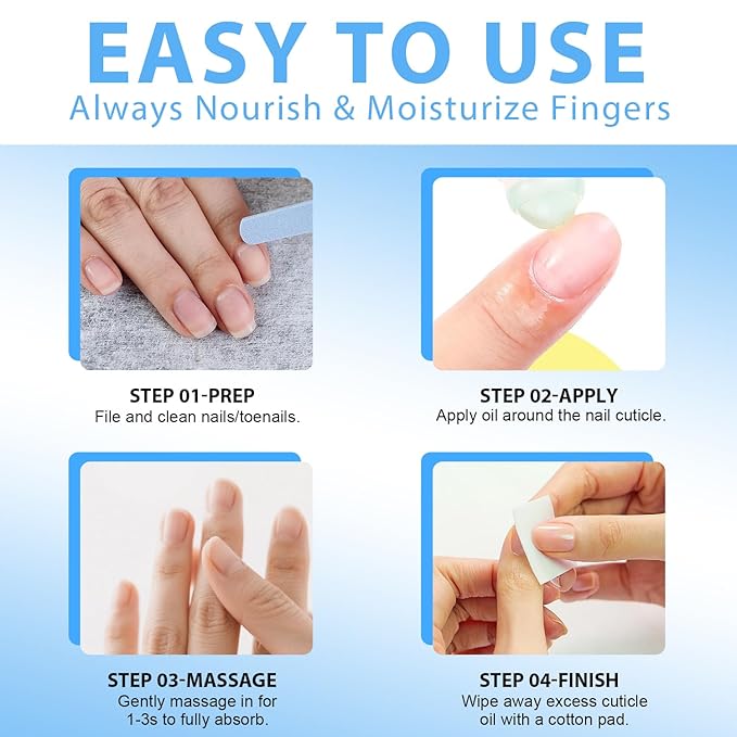 Natural Cuticle Oil for Nails Essential Oil Revitalizing Overnight Hydration for Dry Cuticles with Vitamin E Repaired Softener Nail Strengthener Protector for Damaged Skin