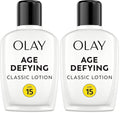 Olay Face Moisturizer, Age Defying Classic Daily Renewal Lotion,With Sunscreen,Classic,4 oz,(Pack of 2)