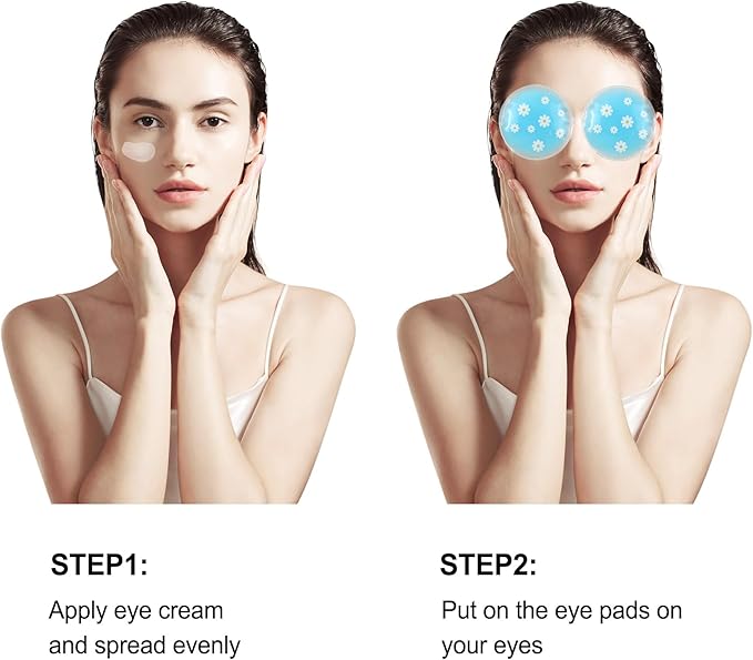 Gel Ice Pack Reusable Cooling Eye Pads and Under Patches,Eye Hot Cold Treatment for Redness,Pain Relief Relax