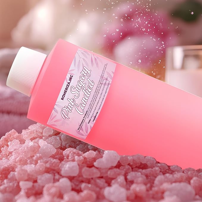 Pink Sugary Candied Natural Fragrance Body Oil - Luxury Scented Body Oil Perfume- Women’s Scented Oil - Long Lasting Perfume - Uncut Fragrance Oil in Plastic Bottle 16 Fl Oz (Pack of 1)