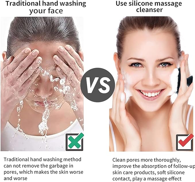 Face Scrubber 2 Pack Silicone Face Scrubber for Men Facial Cleansing Brush Silicone Face Wash Brush Manual Waterproof Cleansing Skin Care Face Brushes for and Exfoliating