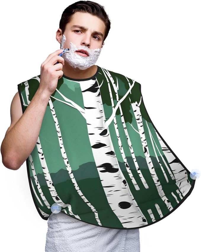 Brooklyn Bridge Print Beard Bib Shaving Apron, Beard Hair Trimming Cape Gift For Dad