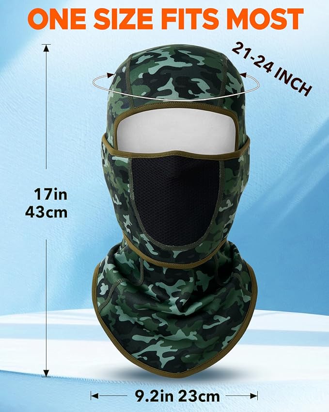 Balaclava Face Ski Mask with Movable Deisgn for Men Women-Fleece Winter Face Covering for Cold Weather Skiing Outdoor Work