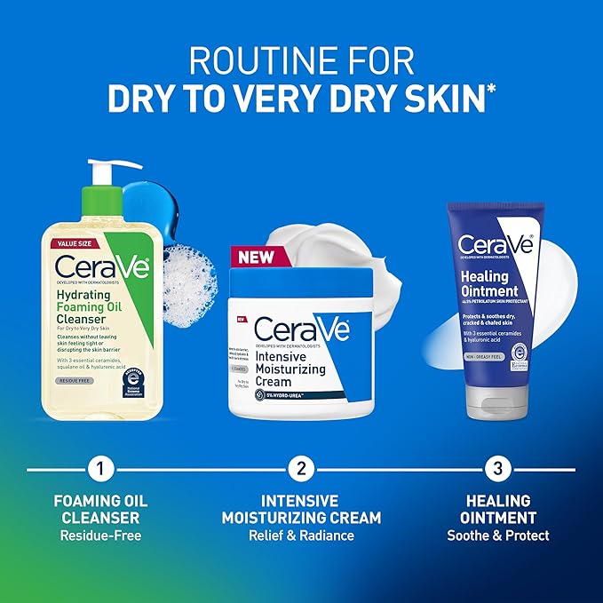CeraVe Intensive Moisturizing Cream,Body Moisturizer With Shea Butter,72H Hydration + Skin Barrier Repair,Fragrance-Free Body Lotion For Extremely Dry Skin,19oz,(Pack of 2)