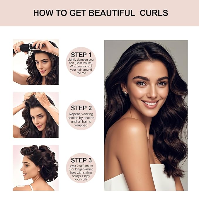 Heatless Curls Overnight Set - Jumbo Overnight Hair Curlers to Sleep In, Soft Velvet Hair Rollers for Women, No Damage Curls Styling Tools 8pcs