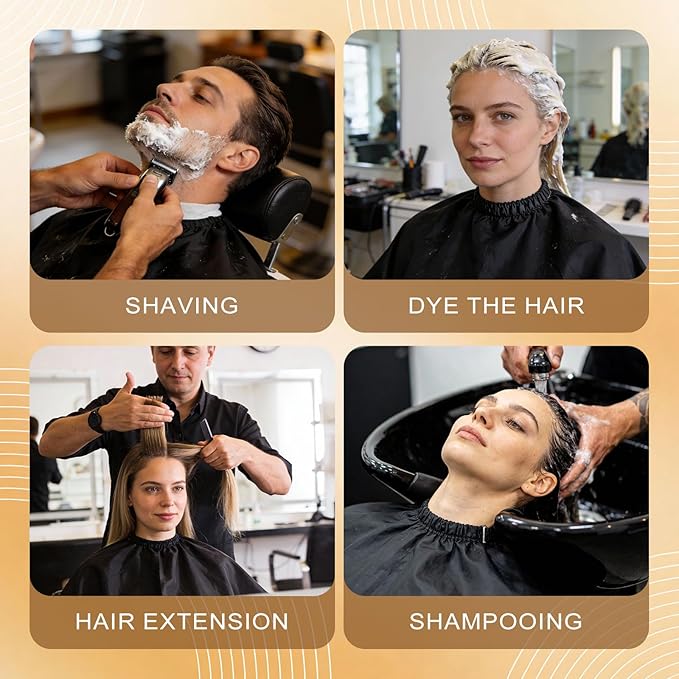8-Piece Hair Cutting Cape Set Includes 6 Reusable 57x47 Inch Haircut Capes and 2 Cleaning Brushes Professional Hair Cape