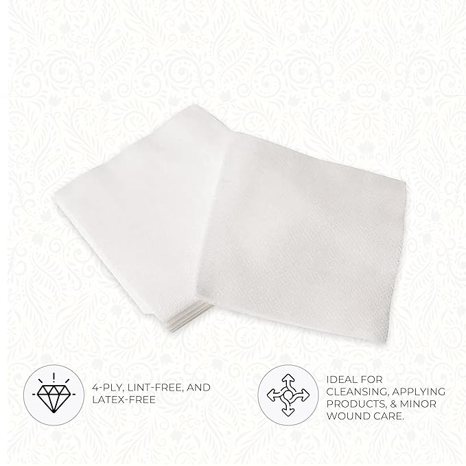 ForPro Professional Collection All-Purpose Lint-Free 4-Ply Esthetic Wipes, Non-Woven, For Salon and Spa Use, Soft, Strong and Durable, Latex-Free, 4" x 4", 200-Count
