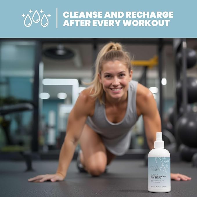 Hypochlorous Acid Spray for Face & Body, HOCl Facial Cleanser Mist with Electrolyzed Water, Daily Toner Formula for Sensitive & All Skin Types, Helps Reduce Redness, Irritation, Breakouts