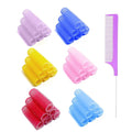 36PCS Self Grip Small Hair Curlers Heatless Roller Hair Curlers Pro Salon Hairdressing Curler DIY Curly Hairstyle Hair Rollers Tools Rat Tail Comb for Women Medium Short Hair(0.6 x 2.4 Inch)