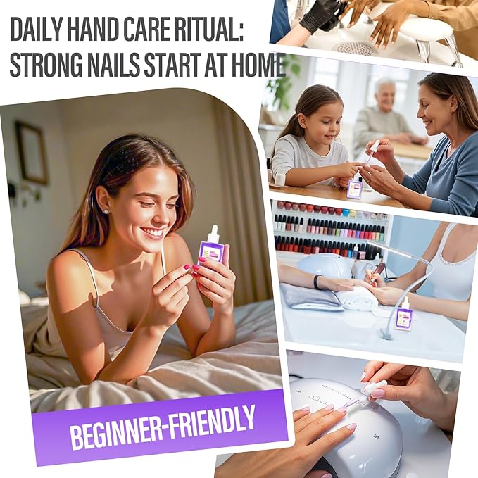 CHUCHU Nail Cuticle Oil Strengthener - Lavender Nail Repair Growth Moisturizing Treatment - Natural Jojoba Vitamin B & E for Dry Cracked Nails