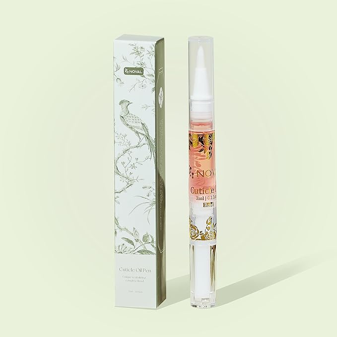 NOVAL Cuticle Oil Pens for Nails, Rose Scented 8 Mini Pens, Hydrating Cuticle Oil Pen Set for Dry Cuticles, Travel Size & Gift-Ready