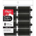 Annie Foam Hair Rollers 1.25 Inch X-Large, 8 Count Soft Sponge Curlers for Heatless Curls, No Pins or Clips Needed, For Wet or Dry Hair, Tight Defined Curls