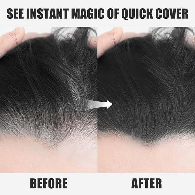 Root Touch Up, Instant Gray Hair Cover Concealer Stick, 2-In-1 Double Head Hair Color Finishing Stick, Hair Mascara Brush for Eyebrow& Beard (Black, 0.23 Fl oz)