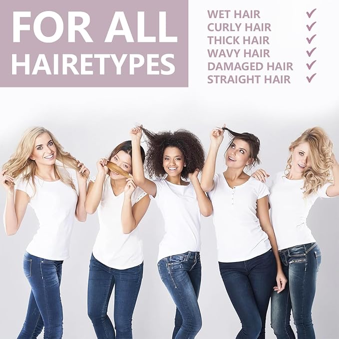 Detangling Brush, Dry and Wet Vented Detangler Hair Brush for Women and Men, Professional Paddle Curved Styling Hairbrush for Straight/Curly/Thick/Long/Wavy/Damaged Hair, Beige