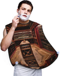Tahiti Beach Print Beard Bib Shaving Apron, Beard Hair Trimming Cape Gift For Dad