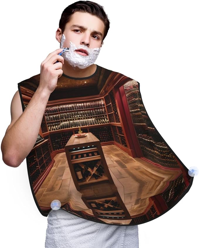 Tahiti Beach Print Beard Bib Shaving Apron, Beard Hair Trimming Cape Gift For Dad
