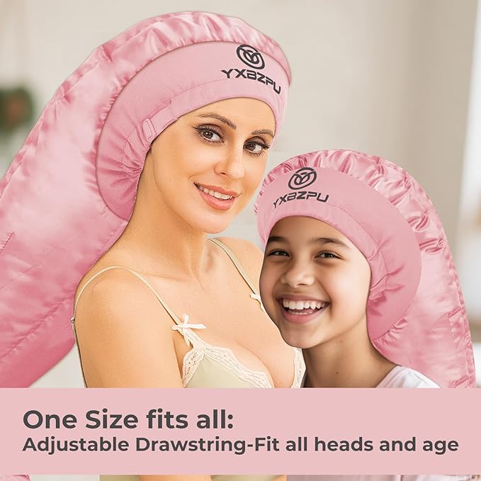 Bonnet Hair Dryer,Hooded Hair Dryer Attachment, Dryer Hooded Diffuser Cap for Curly,Speeds Up Drying Time,Safety Deep Conditioning at Home(Pink)