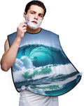 Tahiti Beach Print Beard Bib Shaving Apron, Beard Hair Trimming Cape Gift For Dad