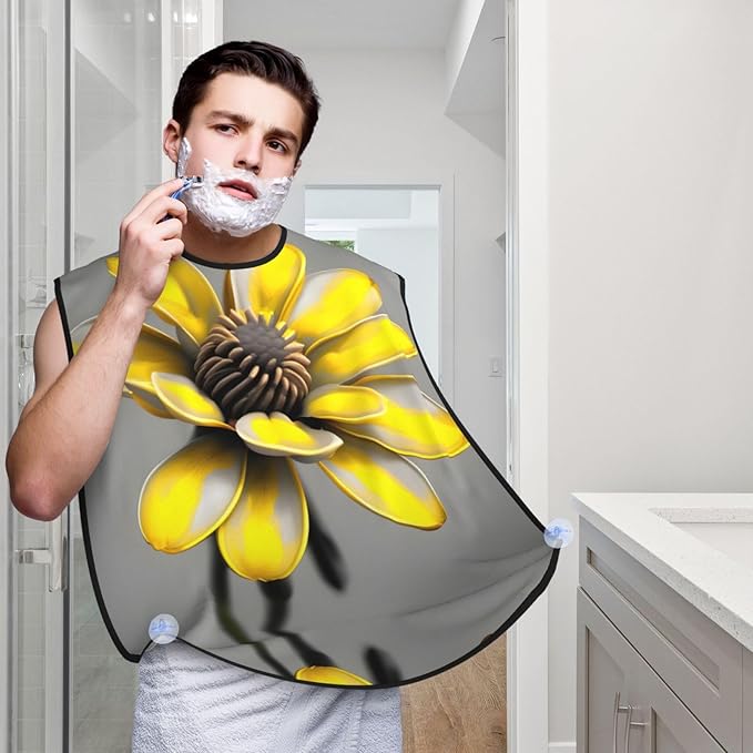 Jellyfish Pattern Print Beard Bib Shaving Apron, Beard Hair Trimming Cape Gift For Dad