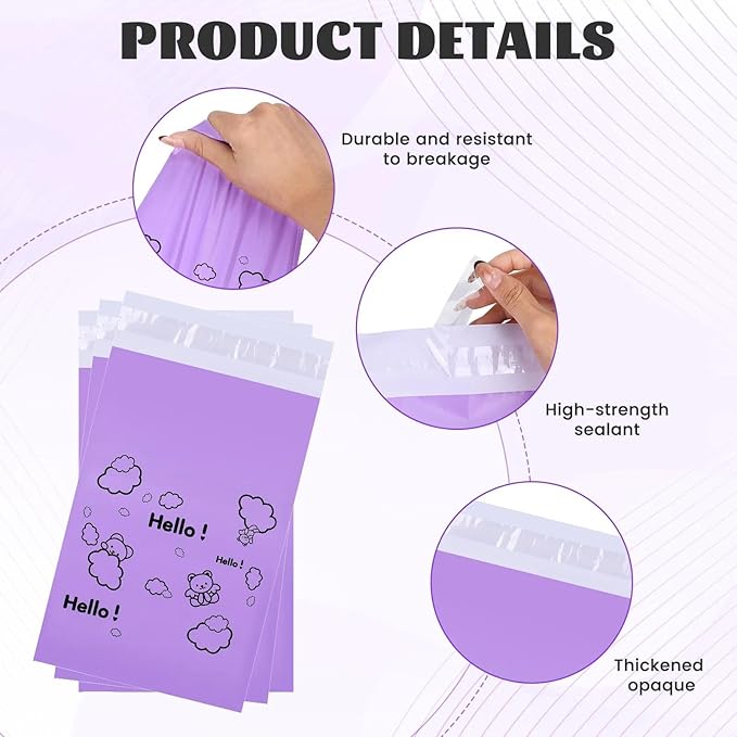 Sanitary Disposal Bags 100 Pcs, 7x12 Inch Purple Hygiene Bag for Feminine Use, Opaque Self-Sealing Period Bag, Odor Proof Tampon Waste Pouch, Portable Sanitary Napkin Disposal Bags for Bathroom