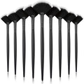 9 Pieces Facial Fan Mask Brushes, Soft Facial Applicator Brushes Tools for Peel Glycolic Makeup for Mud Cream(Black with White)