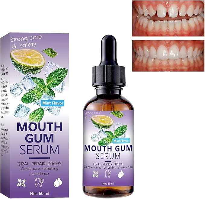 Gum Restore Drop - Gum Repair for Receding Gums & Stain Removal Natural, Fresh Breath and Portable Oral Care Solution (60ml)