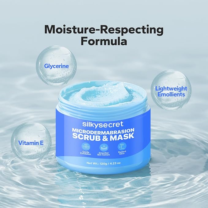 Face Exfoliator (4.23 Oz), Face Scrub, Microdermabrasion Facial Scrub Exfoliator with Natural Pumice, Peptides & Botanical Extracts, Facial Exfoliator for Smooth and Refreshed Skin
