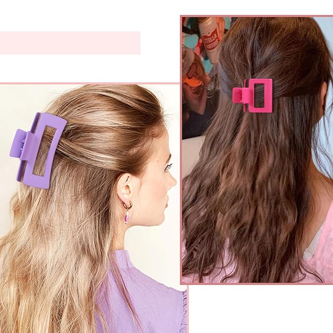 Hair Claws 16 Pcs Hair Clips for Women Thin Thick Curly Hair Large and Small Matte Banana Clips Strong Hold Nonslip