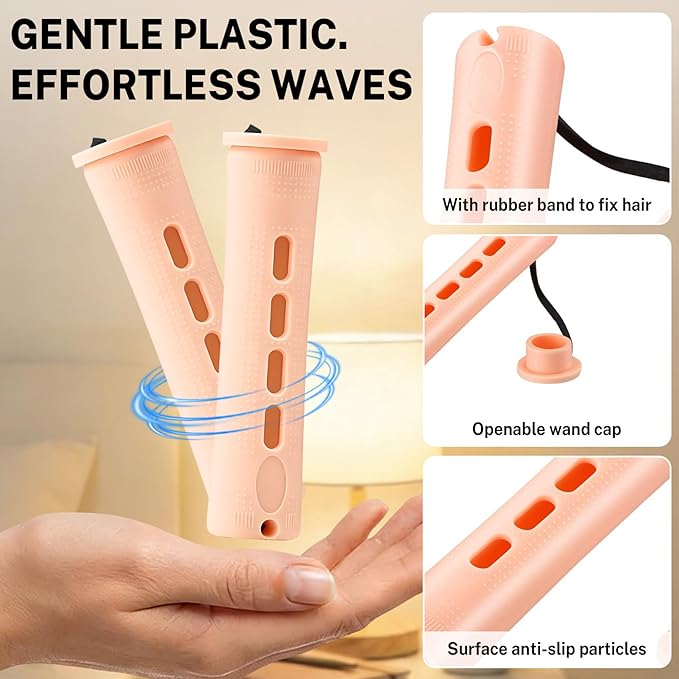 60 Pcs Perm Rods for Long Hair, Cold Wave Perm Rods Set for Women's Long & Short Plastic Curling Rollers for Hair Curling and DIY Hairdressing Styling Tool