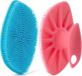 Silicone Face Scrubber, Blackhead Revomer Facial Cleansing Brush Manual Face Washing Brushes,Gentle Exfoliator & Massage Skin Care Tool for Men Women Deep Cleansing and Exfoliating,2 Pack