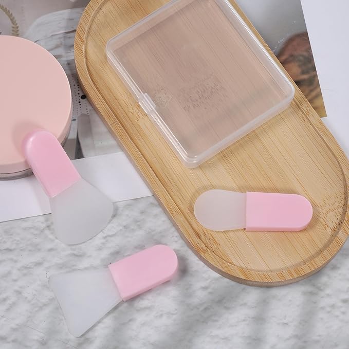 3 Pcs Silicone Face Mask Applicator Face Mask Applicator Brushes Silicone Makeup Brush Mini Makeup Spatula Brush Set Mini Clay Applicators Portable Beauty Tools Set for Cosmetic Masks Eye Cream