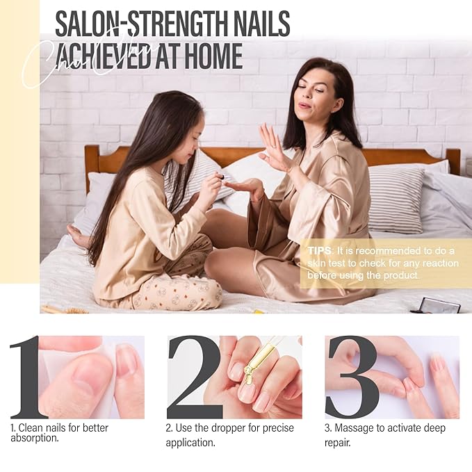 CHUCHU Nail Growth and Strengthener Oil for Cuticle - Orange Scent Cuticle Oil Repair Moisturizing Treatment - Natural Jojoba Vitamin B & E Nail Oil for Dry Cracked Nails