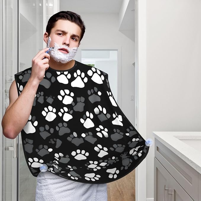 Jellyfish Pattern Print Beard Bib Shaving Apron, Beard Hair Trimming Cape Gift For Dad