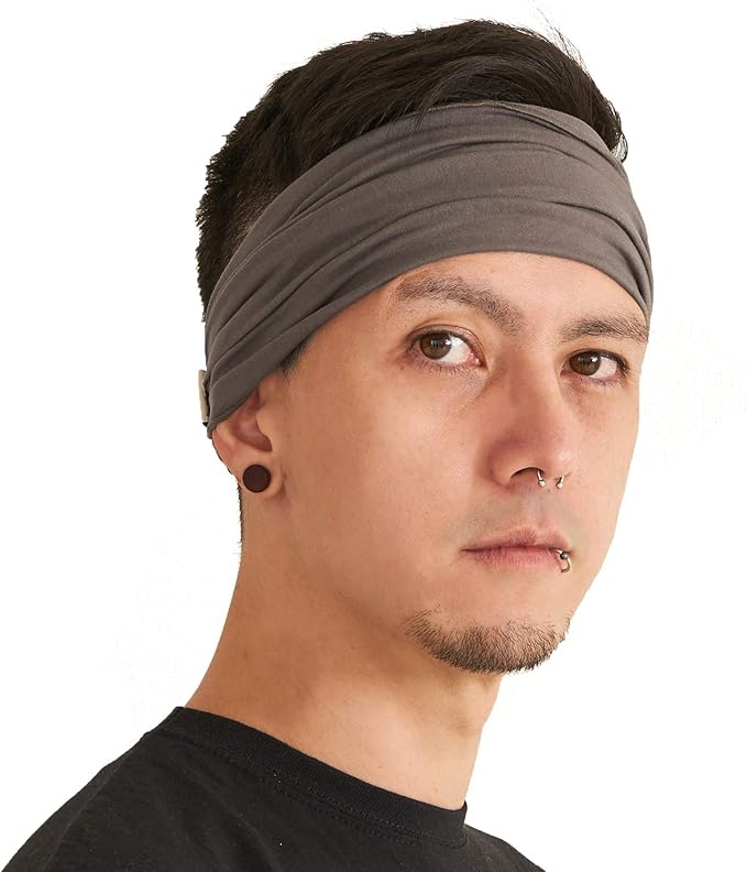 CHARM Headband for Men, Japanese Style Bandana Head Bands for Women and Men, Stretch Hair Band for Sports & Daily Wear by Casualbox