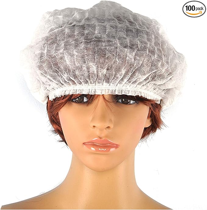 Cleaing 24 Inch Disposable Hair Cap Pack of 100 Blue, Hair Net for Nurses, Cooking, Food Service, Salon