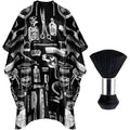 FEBSNOW Hair Cutting Cape Kit,Professional Barber Cape with Neck Duster Brush for Adults Waterproof Hairdressing Salon Cape with Adjustable Closure Snap Salon Barber Supplies