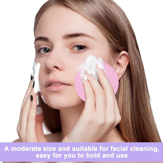 480Pcs Compressed Facial Sponges for Estheticians, Soft Makeup Removal Round Face Wash Sponge, PVA Spa Disposable Face Sponges for Cleansing Women Esthetician Beauty Remover Supplies,4 Colors