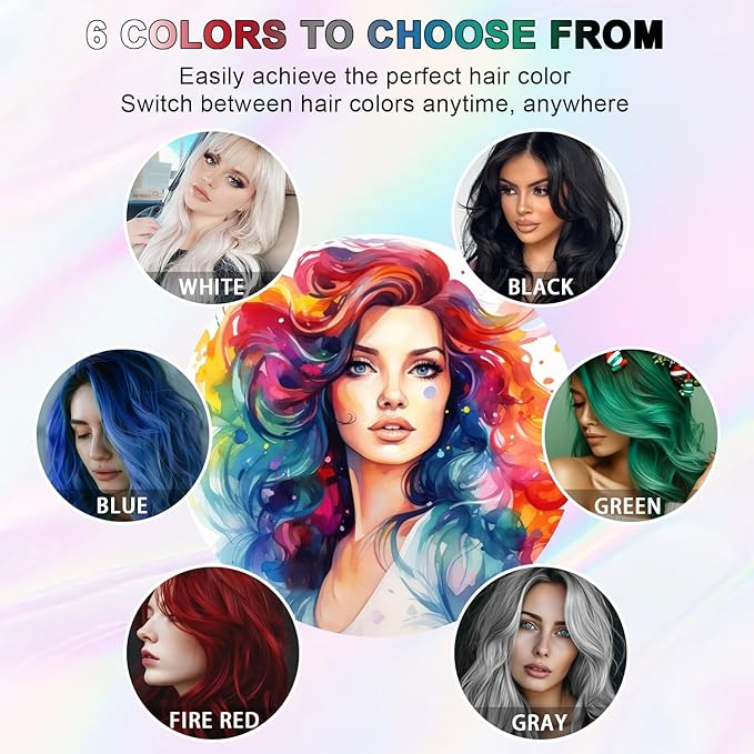Temporary Hair Color Spray, Gray One-Time Use Hair Color Dye for Women and Kids, Disposable Natural Hair Strong Style Hair Dye-On 1-Day Washable for Cosplay Party DIY,Christmas Party, Halloween (Gray)