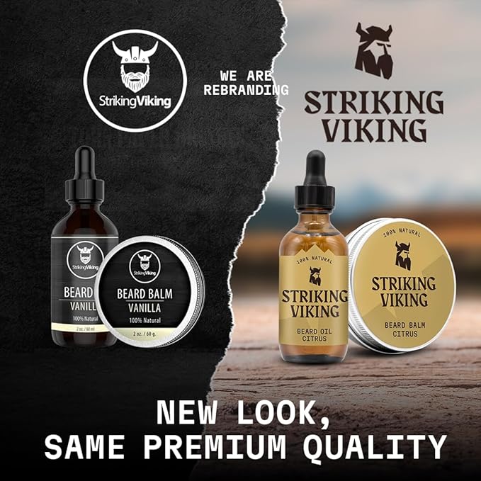 Striking Viking Beard Brush for Men - 4.3 in Beech Wood Handle, Brown - Boar Bristle Beard Brush & Grooming Comb - Travel Size Pocket Groomer