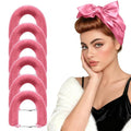 Heatless Curls Overnight Set - 6PCS Jumbo Velvet Hair Rollers to Sleep In, No-Damage Flexi Rods for Beautiful, Effortless Curls and Waves for Women