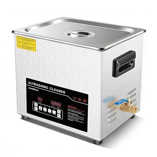 Ultrasonic Cleaner 10L Dual-Frequency Professional Digital Stainless Steel Cleaning Machine with Heater Timer for Denture, Coins, Small Metal Parts, Circuit Board, Lab Tools, etc