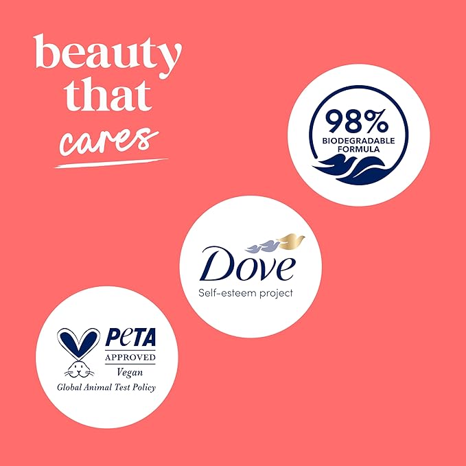 Dove Body Wash Rebalance White Peach & Rice Milk For 24hr Lotion-Soft Skin Moisturizing Skin Cleanser with No Sulfates No Parabens 30.6 oz
