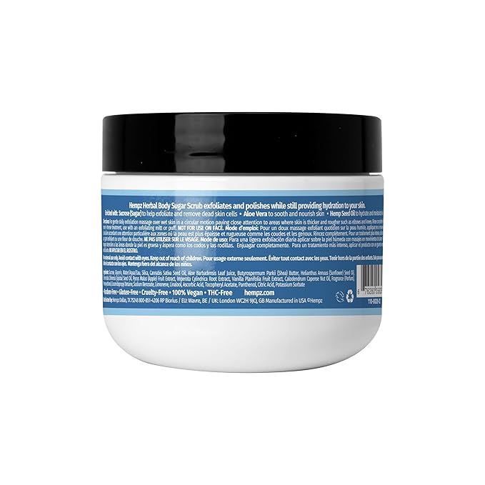 Hempz NEW Mini Sugar Body Scrub, Triple Moisture Fresh Citrus, Travel Size, 2 oz.